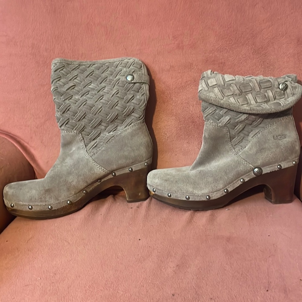 UGG Australian Lynnea winter boots women’s size 8 EUR 39 gray leather.